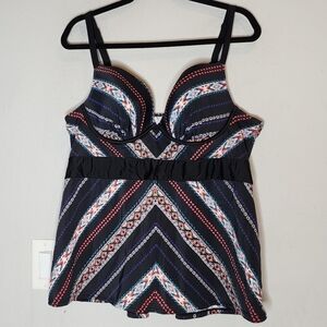 Cacique Lane Bryant tankini top. Built in bra.  Size 42B.
